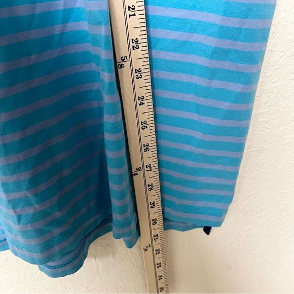 Greyson Short Sleeve Polo Golf Shirt Blue Purple Stripe Men's Size L Performance - Picture 2 of 6